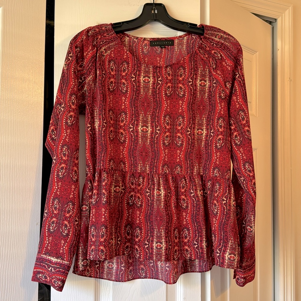 Sanctuary XS long sleeve ruffle top